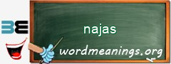 WordMeaning blackboard for najas